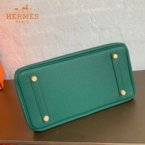 HERMES 原單  丛林绿   鉑金包Brikin 30cm 進口togo皮  蜜蠟線 全鋼鍍K金五金