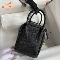 HERMES  黑色   原單半手縫Mini Lindy 19cm 進口TC皮