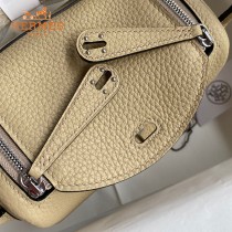 HERMES  风衣灰   原單半手縫Mini Lindy 19cm 進口TC皮