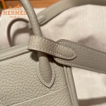 HERMES  珍珠灰   原單半手縫Mini Lindy 19cm 進口TC皮