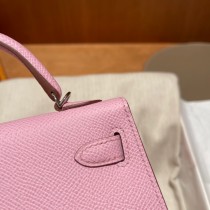 HERMES   锦葵紫   原單 Mini Kelly 二代  Epsom掌紋皮