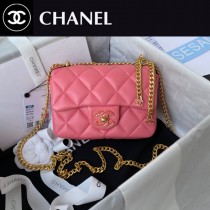 Chanel AS3113-05  香奈兒原單 最新款 琺瑯扣系列 配經典小羊皮