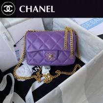 Chanel AS3113-04  香奈兒原單 最新款 琺瑯扣系列 配經典小羊皮