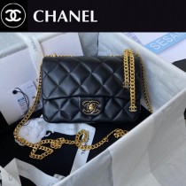Chanel AS3114-01  香奈兒原單 最新款 琺瑯扣系列 配經典小羊皮