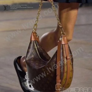M46311大月亮包 經典老花配黃花 Lv marel 中古包