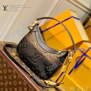 原單M46002黑色 Bagatelle BB 手袋令 Monogram 圖案歷經印花和壓印工藝