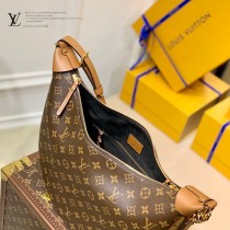 M46311大月亮包 經典老花配黃花 Lv marel 中古包