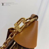 M46311大月亮包 經典老花配黃花 Lv marel 中古包