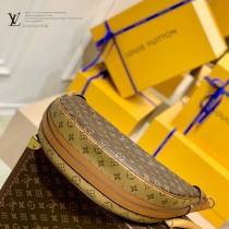 M46311大月亮包 經典老花配黃花 Lv marel 中古包