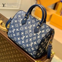 M59609 LV原單牛仔藍 Speedy Bandouliere 25 手袋