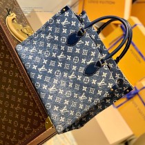 M59608 LV原單牛仔藍 ONTHEGO購物袋