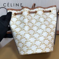 191142-02  CELINE 賽琳原單TRIOMPHE 印花抽繩包水桶包