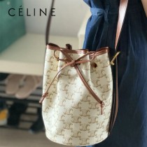 191142-02  CELINE 賽琳原單TRIOMPHE 印花抽繩包水桶包