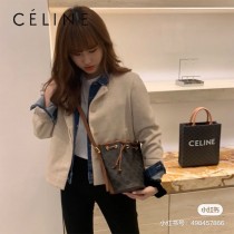 191142-01  CELINE 賽琳原單TRIOMPHE 印花抽繩包水桶包