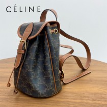 CELINE賽琳 原單早春款凱旋門雙肩包 超實用凱旋門帆布印花雙肩包