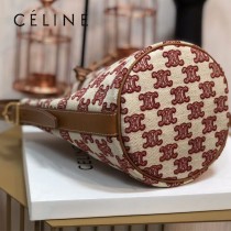 191142-001   CELINE 賽琳原單TRIOMPHE 刺繡織物抽繩包水桶包