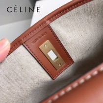 CELINE賽琳 原單BUCKET 16 羊毛紡織面料配牛皮革手袋