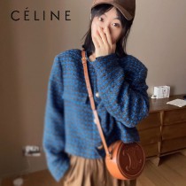 198603-01   CELINE賽琳 原單CUIR TRIOMPHE 光滑牛皮革橢圓形手袋月餅包