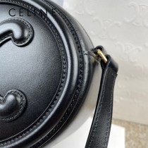 198603-03   CELINE賽琳 原單CUIR TRIOMPHE 光滑牛皮革橢圓形手袋月餅包