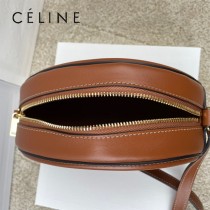 198603-01   CELINE賽琳 原單CUIR TRIOMPHE 光滑牛皮革橢圓形手袋月餅包