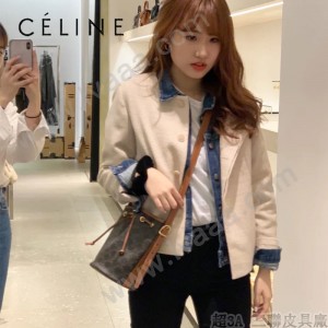 191142-01  CELINE 賽琳原單TRIOMPHE 印花抽繩包水桶包