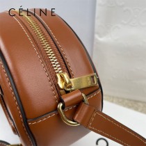 198603-01   CELINE賽琳 原單CUIR TRIOMPHE 光滑牛皮革橢圓形手袋月餅包