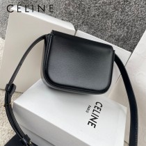 101513-01  CELINE賽琳 原單TRIOMRHE 迷你亮澤牛皮革手袋耳機包牛皮革
