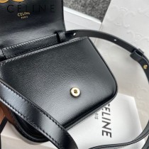 101513-01  CELINE賽琳 原單TRIOMRHE 迷你亮澤牛皮革手袋耳機包牛皮革