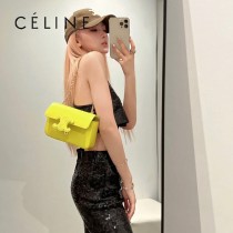 CELINE賽琳 原單春夏新款 新出皮扣链条腋下包