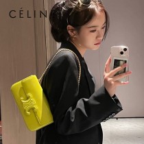 CELINE賽琳 原單春夏新款 新出皮扣链条腋下包