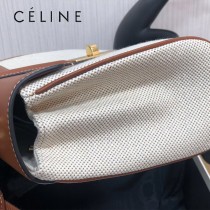 196853 CELINE 賽琳原單TEEN SOFT 16 帆布配牛皮革手袋