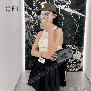 CELINE賽琳 原單春夏新款 新出皮扣链条腋下包