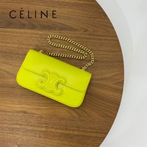 CELINE賽琳 原單春夏新款 新出皮扣链条腋下包