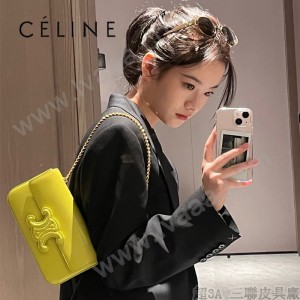 CELINE賽琳 原單春夏新款 新出皮扣链条腋下包