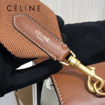 196853 CELINE 賽琳原單TEEN SOFT 16 帆布配牛皮革手袋