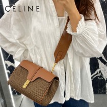 196853-01 CELINE 賽琳原單TEEN SOFT 16 格紋牛皮革手袋