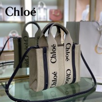 克洛伊Chloe Woody 托特包原單单宁布小號肩帶款