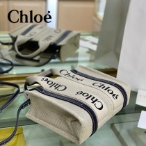 克洛伊Chloe Woody 托特包原單单宁布小號肩帶款