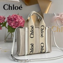 克洛伊Chloe Woody 托特包原單单宁布小號肩帶款