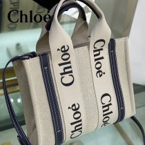 克洛伊Chloe Woody 托特包原單单宁布小號肩帶款