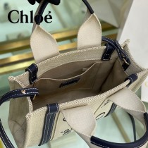 克洛伊Chloe Woody 托特包原單单宁布小號肩帶款