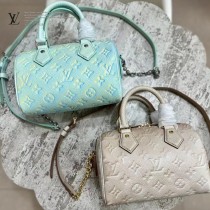 LV 原单M46163-01  压花绿 本款 Speedy Bandouliere 20 手袋