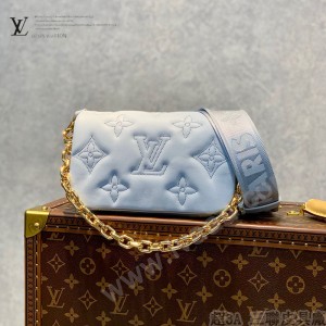 LV原單 M81400香蕉黃 M81399霧霾藍 M81398黑色 Wallet on Strap 手袋