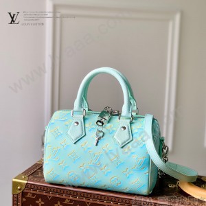 LV 原单M46163-01  压花绿 本款 Speedy Bandouliere 20 手袋