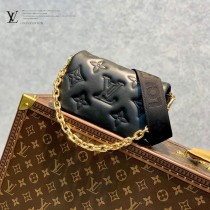 LV原單 M81400香蕉黃 M81399霧霾藍 M81398黑色 Wallet on Strap 手袋