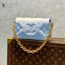 LV原單 M81400香蕉黃 M81399霧霾藍 M81398黑色 Wallet on Strap 手袋