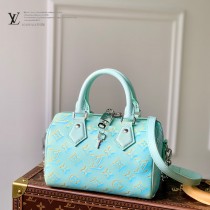 LV 原单M46163-01  压花绿 本款 Speedy Bandouliere 20 手袋