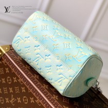 LV 原单M46163-01  压花绿 本款 Speedy Bandouliere 20 手袋