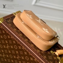 LV M80399淺棕絲印Multi Pochette Accessoires 斜挎包