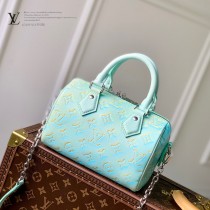 LV 原单M46163-01  压花绿 本款 Speedy Bandouliere 20 手袋